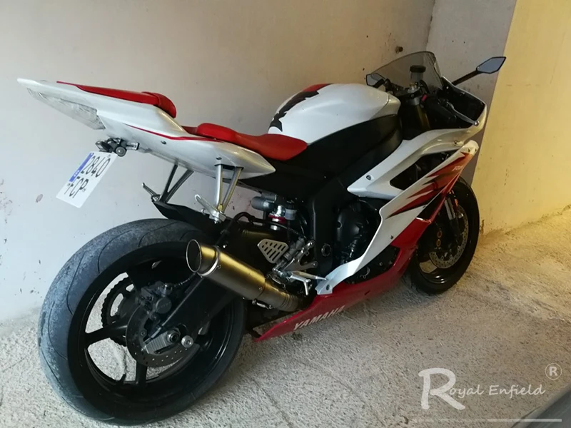 YZF-R6 R6, без шнуровки, для мотоцикла, выхлопная карбоновая выхлопная труба из углеродного волокна, средняя Соединительная труба, для мотоцикла, для Yamaha R6 2006- laser