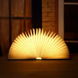 Деревянная книга лампа креативный флип Складная книга лампа USB зарядка ночник мини красочная книга лампа подарок