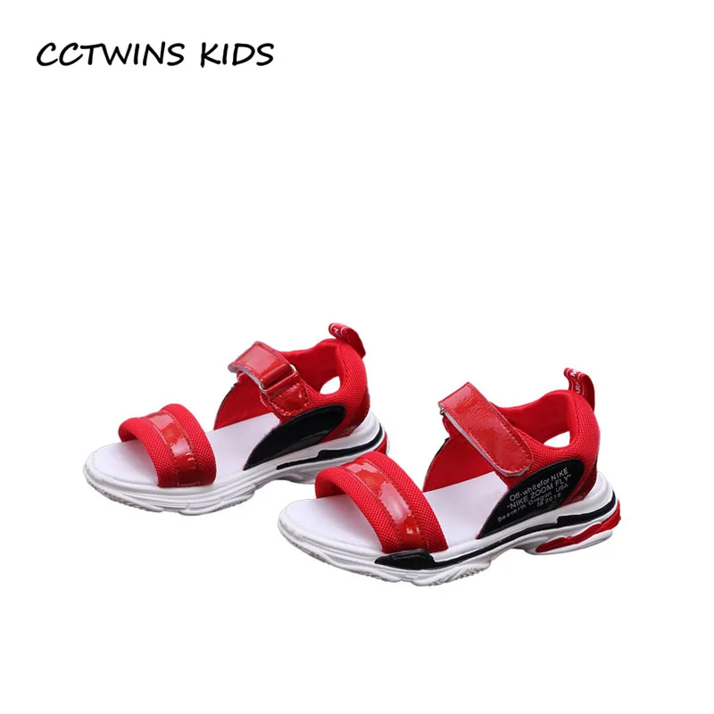 

CCTWINS KIDS 2018 Summer Girl Fashion Genuine Leather Flat Children Sport Soft Shoe Baby Boy Brand Beach Sandal BB360