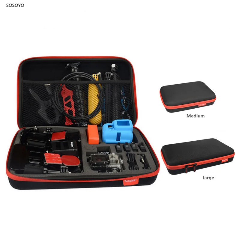 Portable Storage Bag Protective Carry Case EVA shockproof Box For Gopro hero 7 6 5 4 3 Xiaomi Yi Action Camera Accessories | Электроника