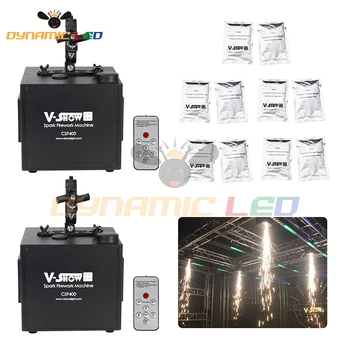 

2pcs Machine And 10 Bags Powder 400w Fall Cold Spark Firework Machine For Wedding Celebration Dmx And Remote Control In Stage
