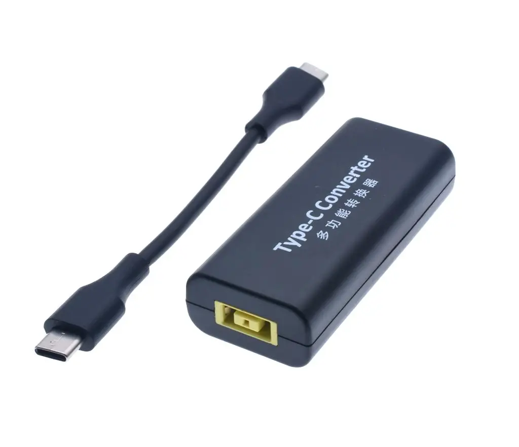 Адаптер питания постоянного тока USB Type C конвертер разъем для ноутбука квадратный