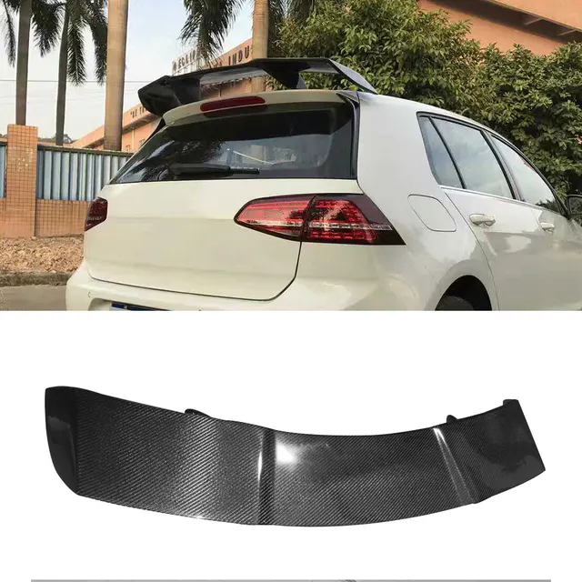 Carbon fiber Car Hatchback Spoiler Universal Rear Trunk Roof Wing
