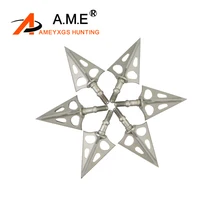 6pcs Archery Arrowheads Broadheads 3 Blade Hunting Arrow Tip Points for Crossbow Carbon Arrows Broadhead Arrow For Hunting C