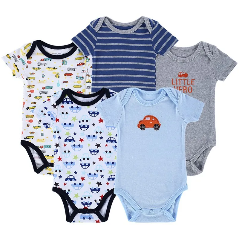 Luvable Friends 5 Pieceslot Baby Body Roupa Infantil Infant Clothing Lovely Bird Bodysuit  Pattern New Born Baby Clothing (1)