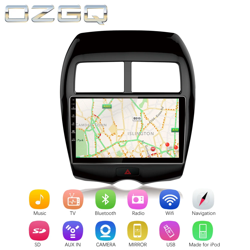 OZGQ Android 7 1 Автомобильный плеер для Mitsubishi ASX/RVR 2010 ~ 2018 Авто GPS навигация Bluetooth радио