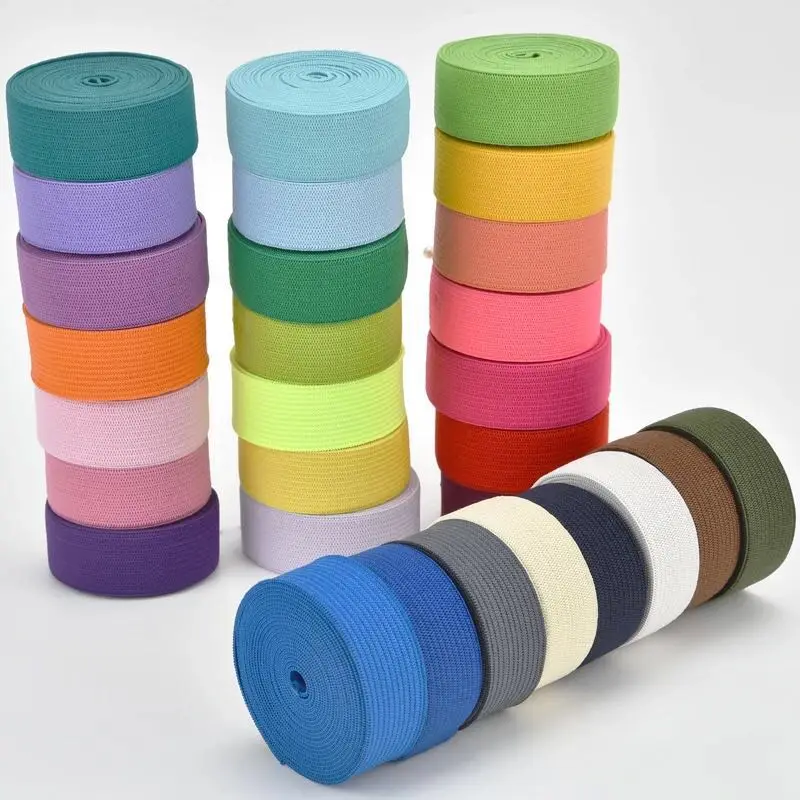 

1meter Colored Elastic Bands 20mm Flat Sewing Rubber Band for Underwear Pants Bra Rubber Clothes Decorative Soft Waistband