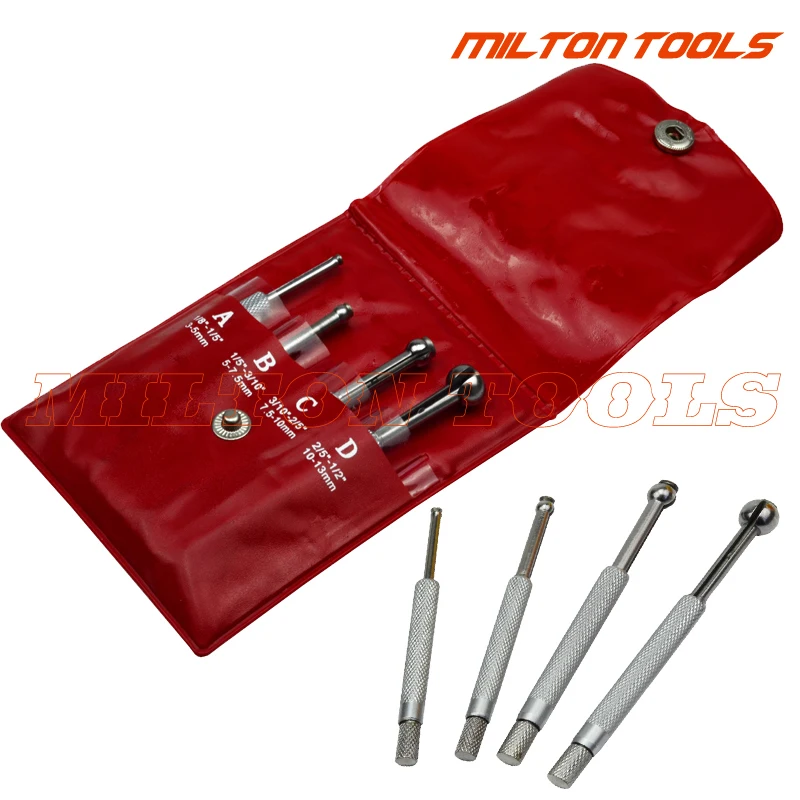 4 SMALL HOLE GAUGE Telescoping Gauges SET FULL BALL TYPE GAUGE .125 - .5"  4 pc Full-Ball Small Bore Hole Precision Gage