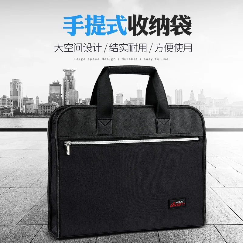 

A4 canvas file bag office leisure travel briefcase conference training bag travelling bag handbag convenient and light