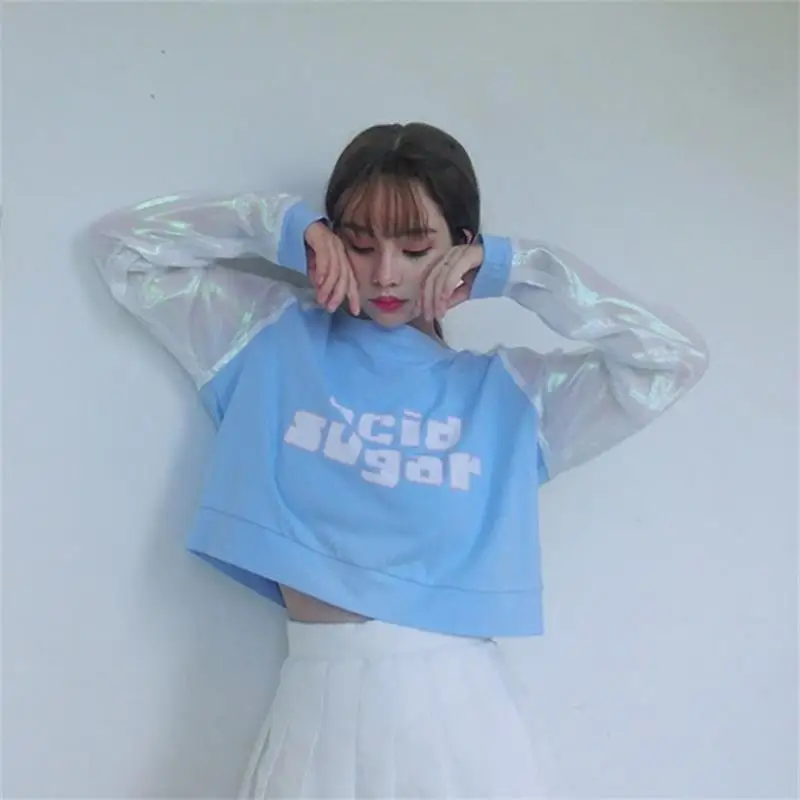 Женская короткая футболка Ulzzang Harajuku School Dream корейские милые Топы И Футболки Для