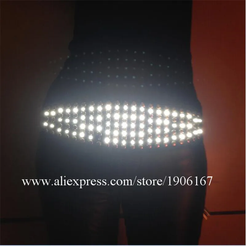LED Luminous White Light Up Sex Belt Costumes Girdle Suit Clothes For Sexy Women Led Dance Wear Event Party Supplies4