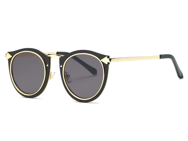 Женские солнцезащитные очки AEVOGUE в металлической оправе, классические ретро очки со стрелками, брендовые дизайнерские солнцезащитные очки в стиле стимпанк, UV400, AE0505 - Цвет линз: NO5