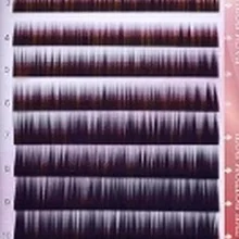 Наращивание бровей естественные кудри черный