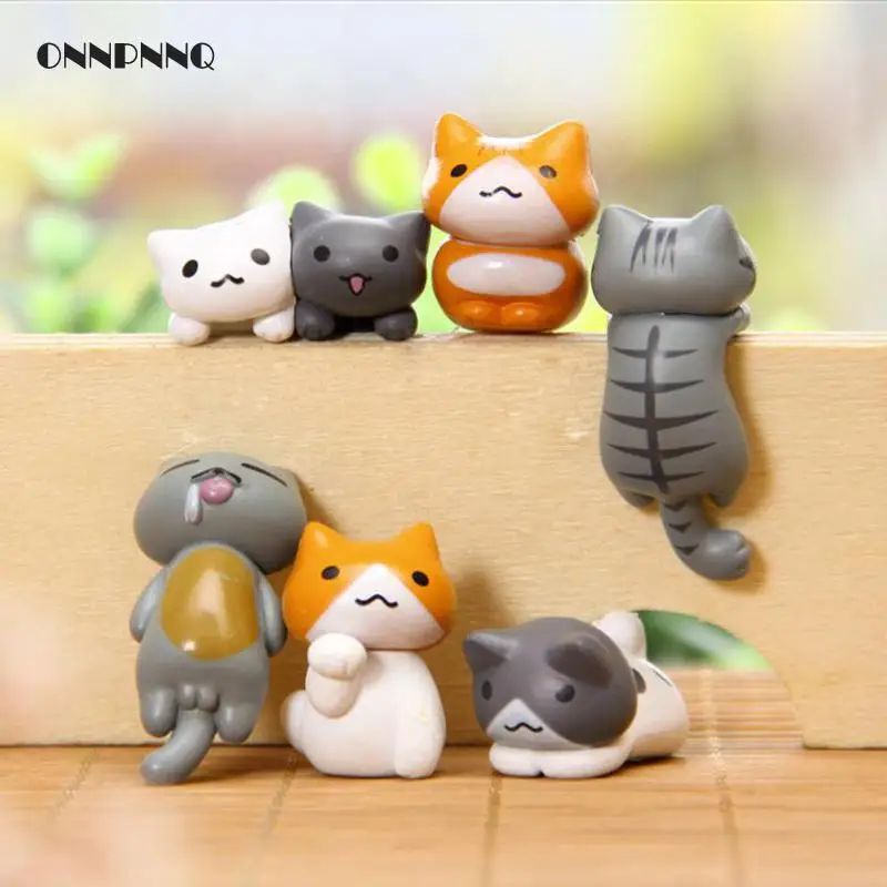 6 шт. японские миниатюрные фигурки террариумов с кошками украшения для дома