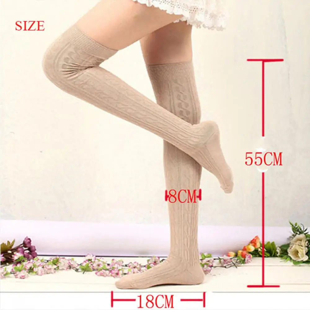 1 пара Хлопковые женские вязаные крючком гольфы до колена колготки|thigh high|thigh high leg