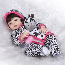 Реалистичные Bebes reborn 57 см реалистичные для новорожденных полный силиконовая кукла Reborn игрушка куклы Подарочные для девочек подарок на день