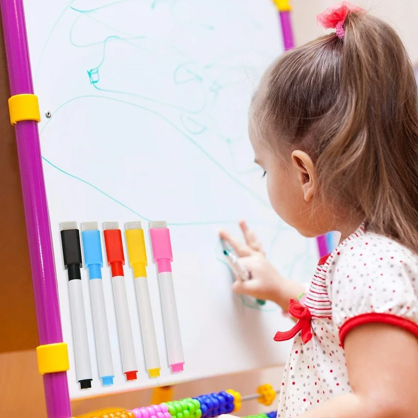 1pc Magnetic Whiteboard Marker Pen White Board Dry Erase Fine Nib Pen with Eraser Rubber Magnetic Markers Brush Fridge Magnets - Image 6