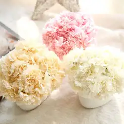 6 головок искусственный Гвоздика букеты шелковые цветы для День матери Свадебная вечеринка центральные домой украшение праздника