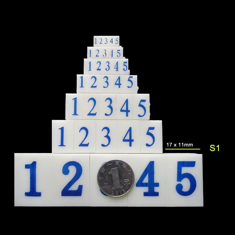 Английский алфавит заглавные буквы арабские цифры резиновые штампы Комбинация DIY печать шаблон штампы - Цвет: Number S1