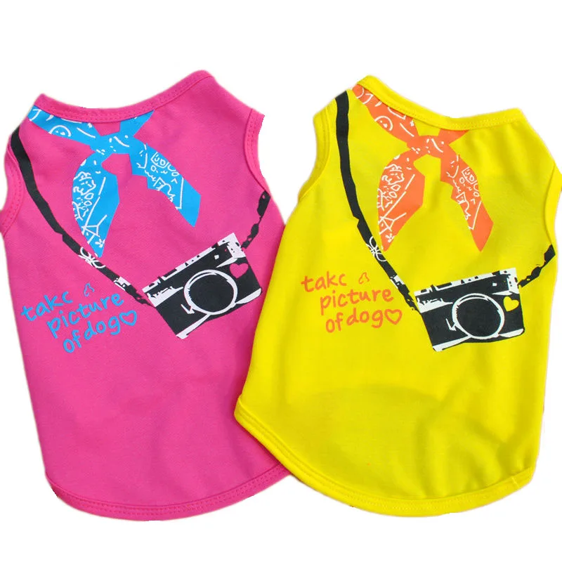 

15 Colors Pet Clothing Cat Costume Small Dog Cat Vest T-shirt for Spring and Summer Cute Kitten Apparel Puppy Clothes XS S M L