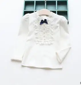 TX13 white Коллекция года, Весенняя детская одежда свитера для девочек Тонкий хлопковый пуловер с длинными рукавами и кружевом для маленьких девочек, Свитера для девочек, детская футболка, Топ - Цвет: TX13 white