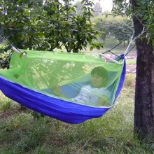 Портативный гамак палатка гамак подвесная кровать с москитной сеткой для складной гамак для кемпинга путешествия