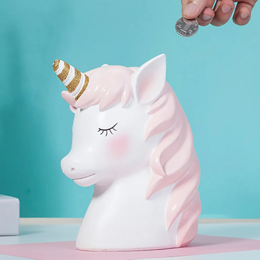 Cute Cartoon Unicorn Bank модная индивидуальная копилка для монет цифровая WZL008|Копилки