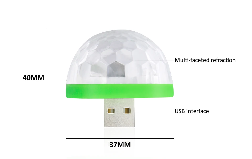 MeeToo Led Car Interior Decorative Lamp 5V USB Mini RGB Car Styling Led Bulb Atmosphere Light Magic Effect For BMW Ford VW Kia (6)
