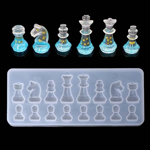 Международные в форме шахмат силиконовая форма DIY глина УФ эпоксидная смола, форма подвесные формы для ювелирных изделий