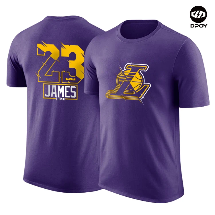 

Los Angeles LeBron James Kobe Bryant Anthony Davis T-shirt short-sleeved cotton sports basketball t-shirt dpoy brand