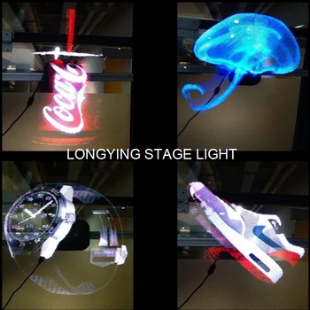 

Free Shipping 4pcs/lot LED Fan Lights Portable Player 3D Holographic Dispaly Fan Hologram Projector