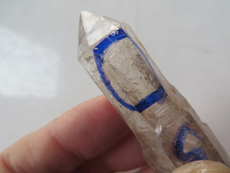 

Natural Quartz Crystal Herkimer Diamond W 2 Moving ENHYDRO Bubble 26g +Free Shipping