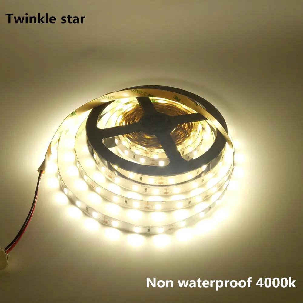 СВЕТОДИОДНАЯ лента smd 5050 4000k led 5 м Водонепроницаемая ip65 12 В постоянного тока
