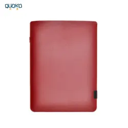 Ultra-Thin Microfiber Leather Laptop Sleeve Pouch - Super Slim Design for 15.6 (Matte Red)