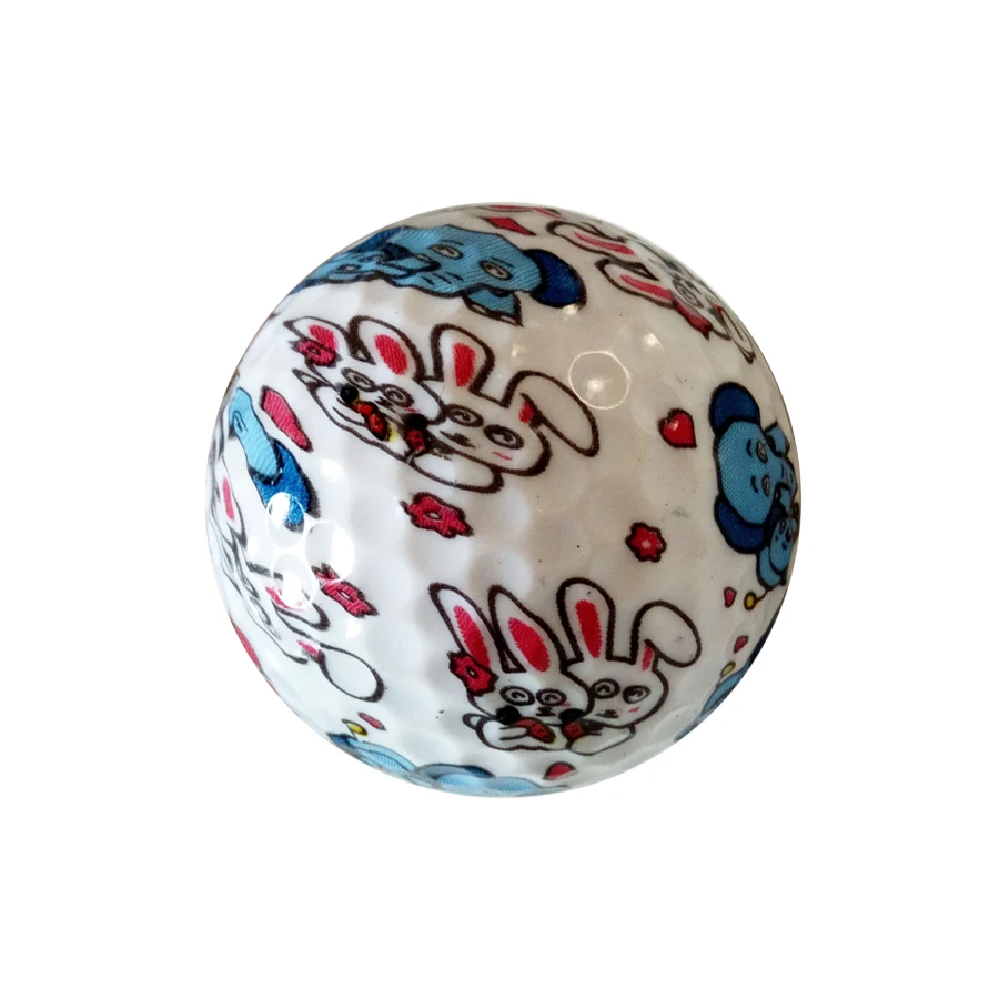 

5 PCS Golf ball,animal print,Rabbit with Elephant