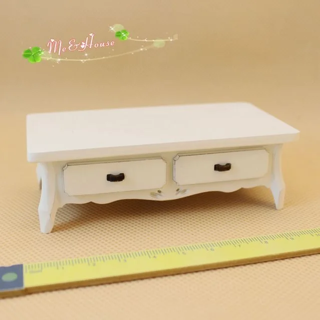 Миниатюрный Кукольный дом аксессуары для мини-мебели плоский журнальный столик четыре ящика