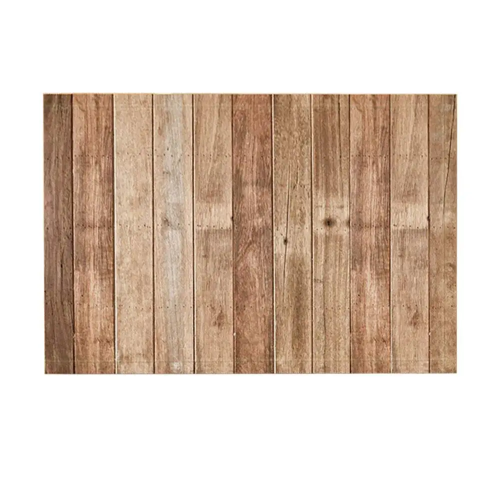 

Wooden Theme Bath Rugs By, Retro Concise Plank Decor, Non-Slip Doormat Floor Entryways Indoor Front Door Mat Bathroom Rugs
