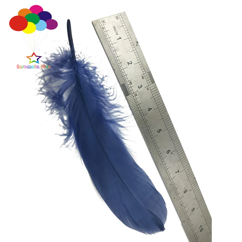 100 шт темно-синие гусиные крашенные перья 15-20 см/6-8 дюймов Diy реквизит для сцены Декор головные уборы карнавальный костюм ремесла