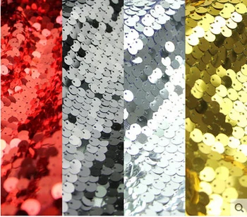 

9mm sequined fabric mesh gauze curtains wedding background flash chip beads hanging piece costumes decorative fabrics