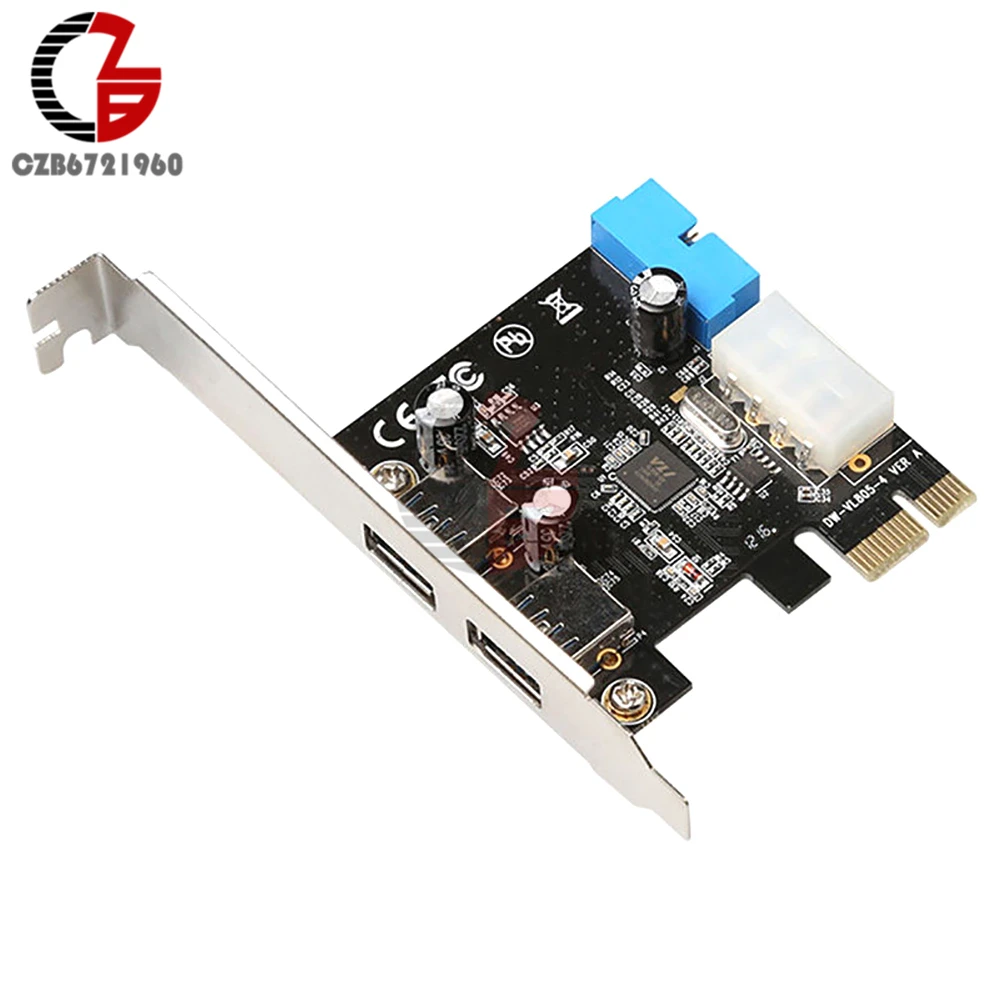 

PCI Express USB 2 Ports 3.0 Front Panel with 4-Pin & 20 Pin Control Card Adapter