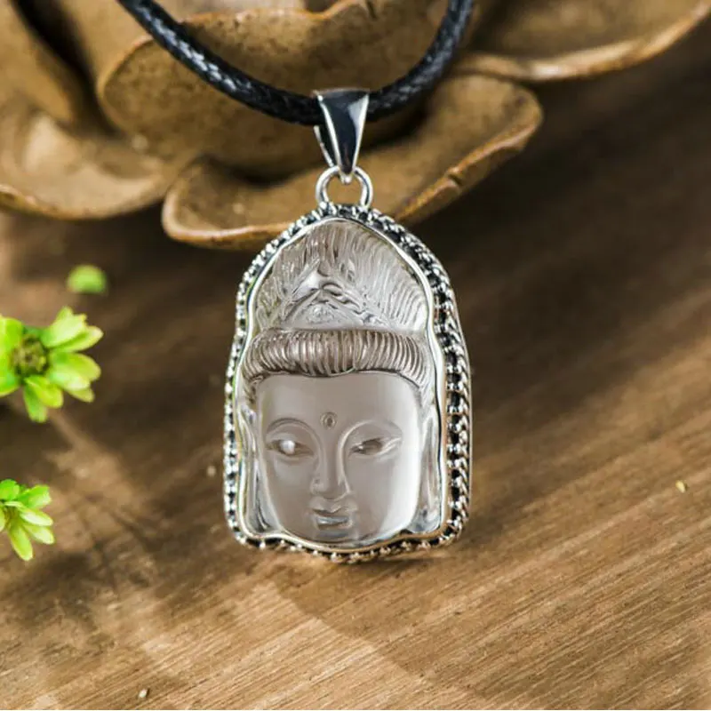 

RADHORSE Pendant 925 Sterling Silver Fine Jewelry Natural Crystal Buddha statue Fine Craftsmanship S925 Silver Pendants