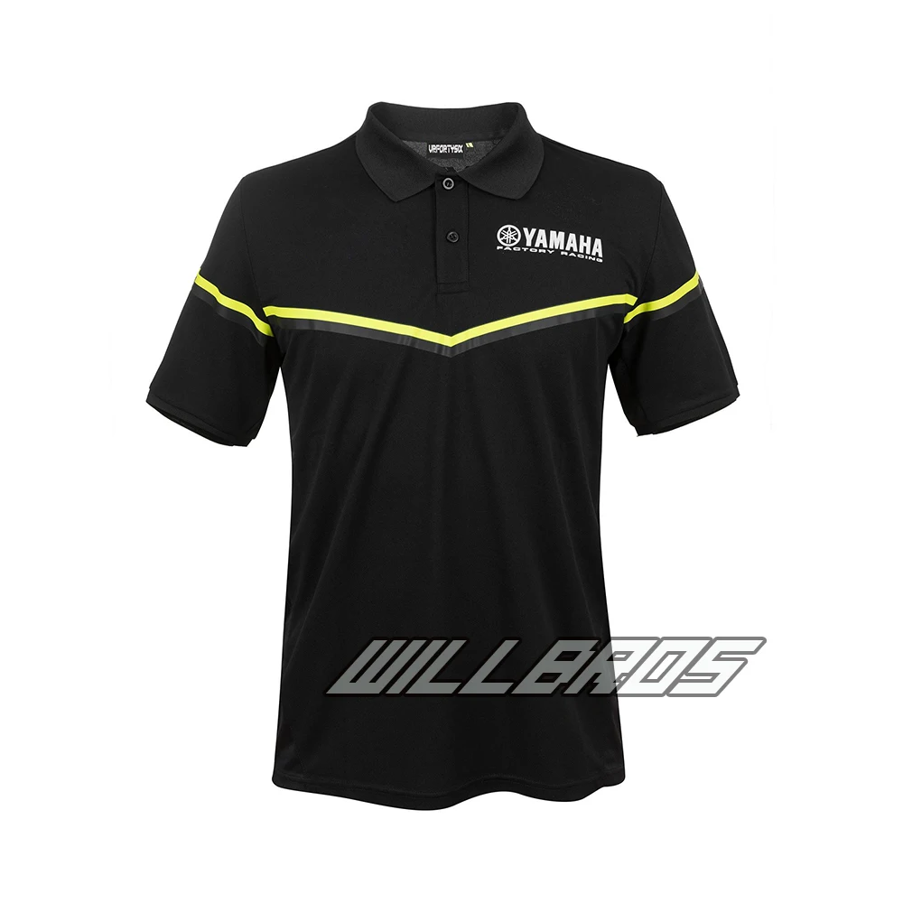 

2018 NEW 100% Cotton High quality Moto Racing GP Polo Shirt for Yamaha Dual Breathable Moisture Wicking Black Polo