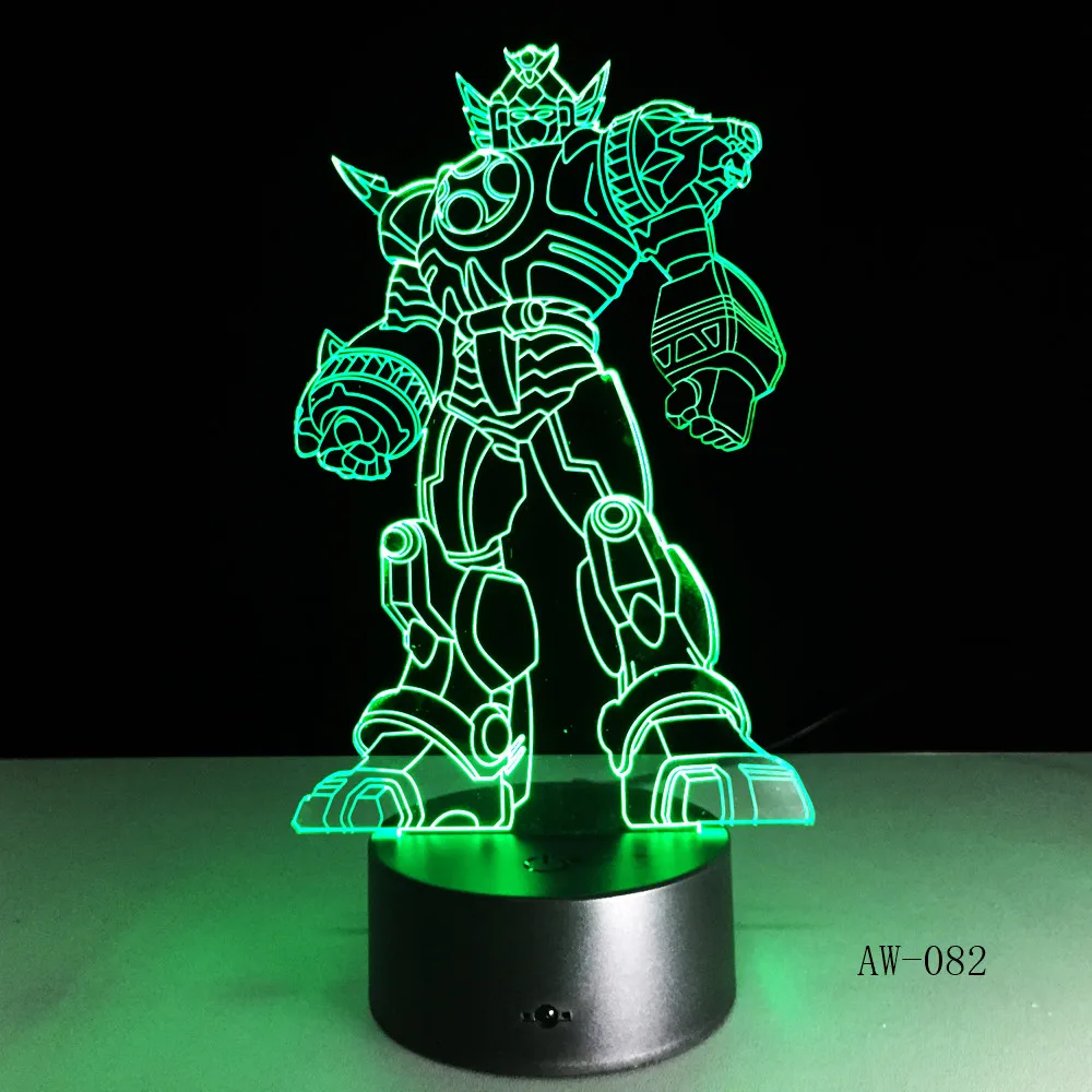 3D Прохладный Optimus Prime персонаж мальчик подарок трансформаторы Иллюзия стол RGB светодиодный ночник красочные лампы Lamparas AW-082