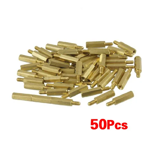 Новый стиль адаптера ksol 50 шт. винт PCB Stand-off Spacer Hex M3 Male x Female 15 мм длина | Обустройство