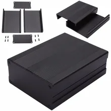 Black Extruded Aluminum Enclosures PCB Instrument Electronic Project Box Case 100x76x35mm Black Extruded Aluminum Enclosures PCB Instrument Electronic Project Box Case 100x76x35mm