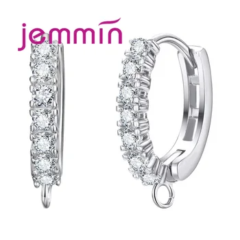 

Trendy Anillo Romantic 925 Sterling Silver Hoop Earrings Accessories Unique Design Hollow Luxury Charming Cubic Zirconia