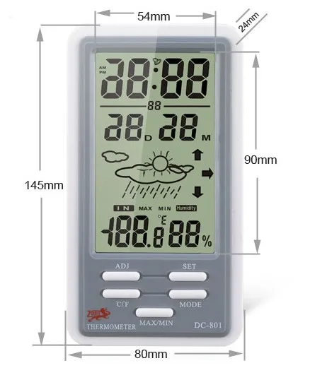 Главная термометр Метеостанции Прогноз погоды Крытый термометр электронный температуры и влажности сигнализации детская комната multifu