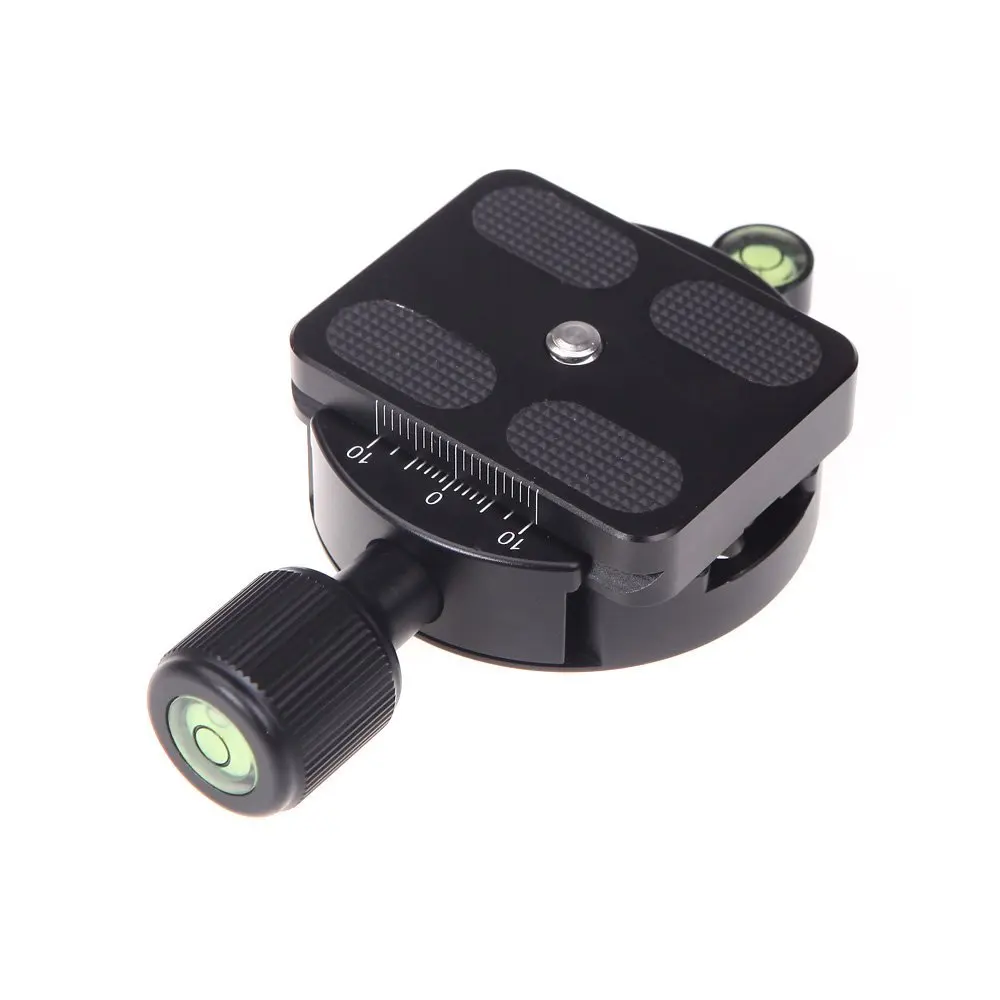 DM 55 Clamp and QR Quick Release Plate with Gradienter for 55mm Camera Ball Head Arca