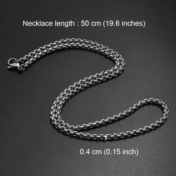 

Anniyo 4MM 50CM Stainless Steel Chain Necklaces for Women Men Fashion Jewelry Metal Chains
