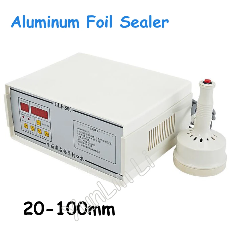 

Aluminum Foil Sealing Machine 110V/220V Elecomagnetic Induction Fast Work Continuous Induction Sealer for Bottles GLF-500